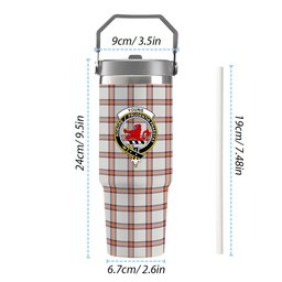 ScotsTee Shop Scottish Young Christina Ancient Crest Tartan Flip Straw Tumbler 20oz 30oz