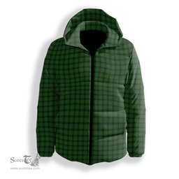 ScotsTee Shop Scottish Arthur Highland Society Premium Tartan Down Jacket Winter White Duck Down Plaid
