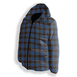 ScotsTee Shop Scottish Anderson Coulson Bonner 2 Premium Tartan Down Jacket Winter White Duck Down Plaid