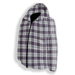 ScotsTee Shop Scottish Alexander of Menstry Dress Ancient Premium Tartan Down Jacket Winter White Duck Down Plaid