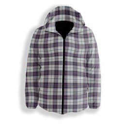 ScotsTee Shop Scottish Alexander of Menstry Dress Ancient Premium Tartan Down Jacket Winter White Duck Down Plaid