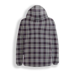 ScotsTee Shop Scottish Alexander of Menstry Dress Premium Tartan Down Jacket Winter White Duck Down Plaid