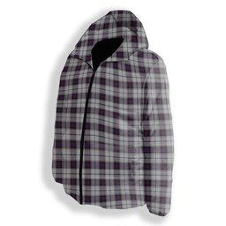 ScotsTee Shop Scottish Alexander of Menstry Dress Premium Tartan Down Jacket Winter White Duck Down Plaid