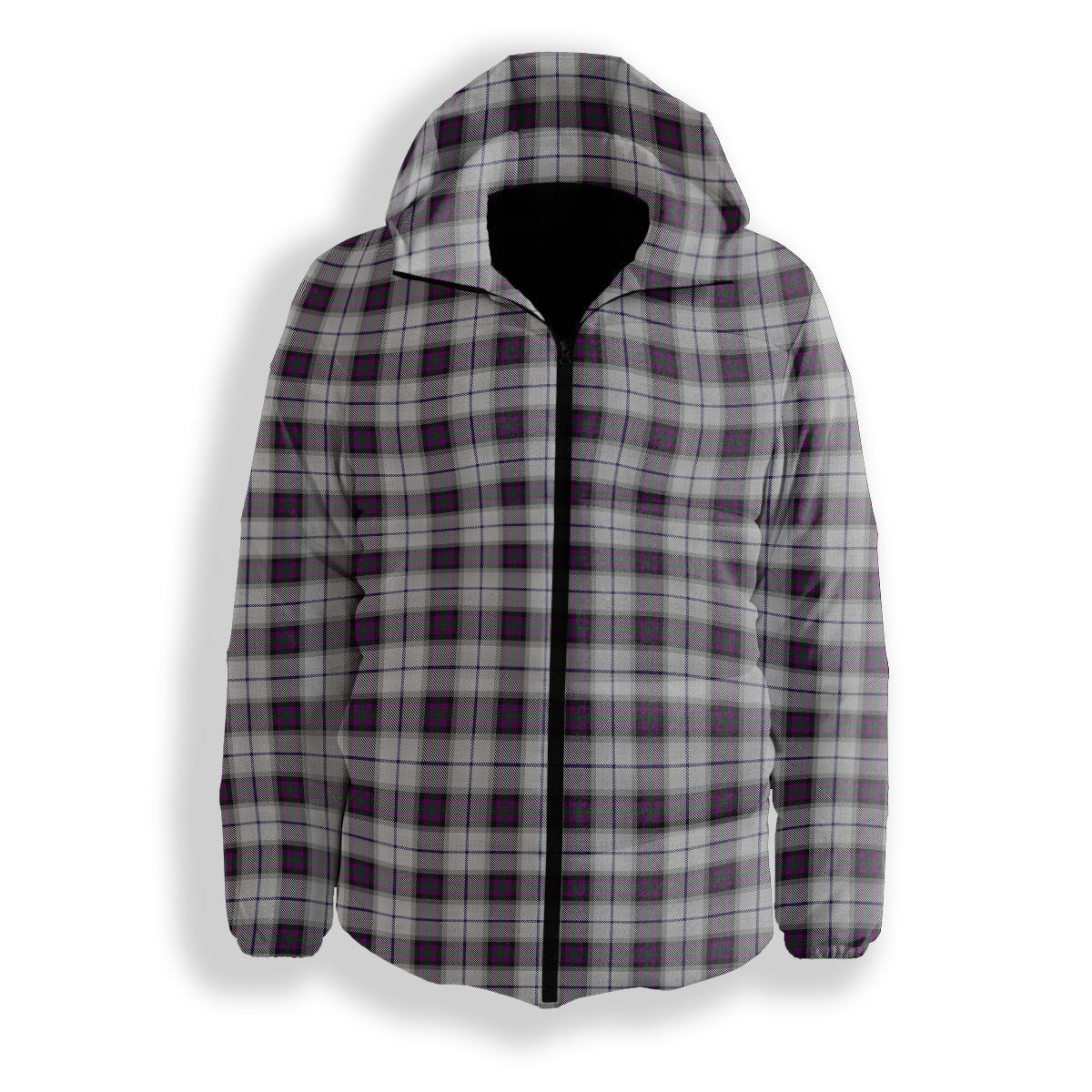 ScotsTee Shop Scottish Alexander of Menstry Dress Premium Tartan Down Jacket Winter White Duck Down Plaid