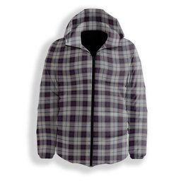 ScotsTee Shop Scottish Alexander of Menstry Dress Premium Tartan Down Jacket Winter White Duck Down Plaid