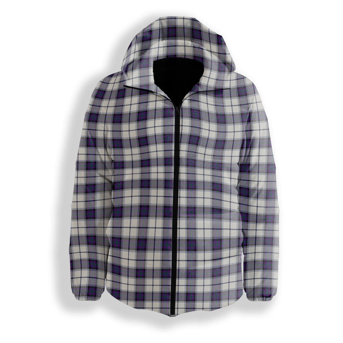 ScotsTee Shop Scottish Alexander of Menstry Dress Modern Premium Tartan Down Jacket Winter White Duck Down Plaid