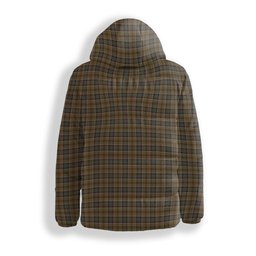 ScotsTee Shop Scottish Bruce of Kinnaird (Vivienne Westwood Design) Premium Tartan Down Jacket Winter White Duck Down Plaid
