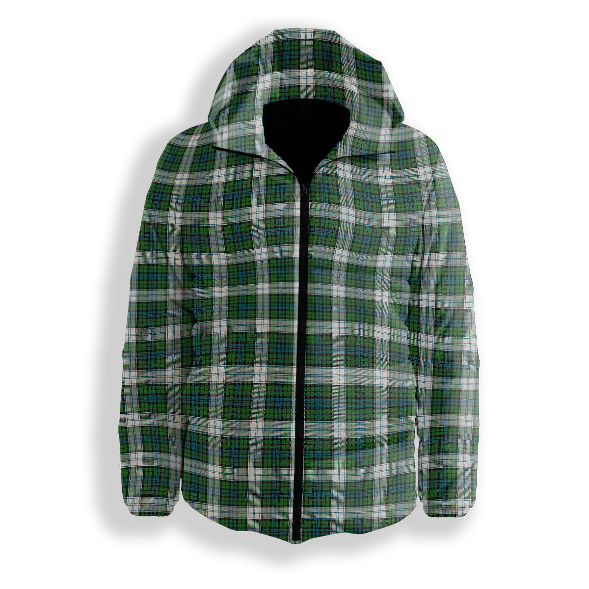 ScotsTee Shop Scottish Black Watch Dress Ancient Premium Tartan Down Jacket Winter White Duck Down Plaid