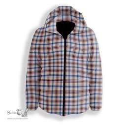 ScotsTee Shop Scottish Boswell Dress Modern Premium Tartan Down Jacket Winter White Duck Down Plaid