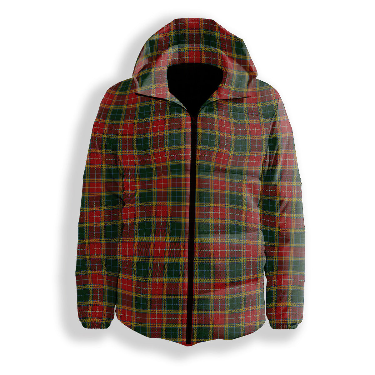 ScotsTee Shop Scottish Buchanan of Leny Premium Tartan Down Jacket Winter White Duck Down Plaid