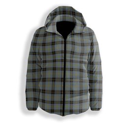 ScotsTee Shop Scottish Bell of the Borders Premium Tartan Down Jacket Winter White Duck Down Plaid
