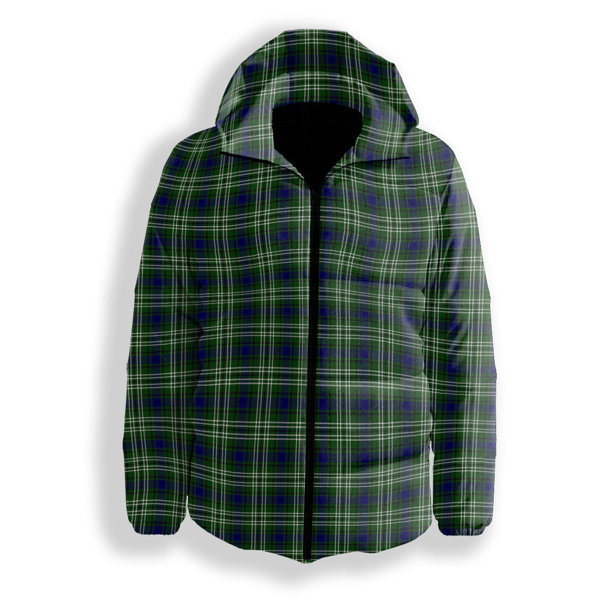 ScotsTee Shop Scottish Blyth Premium Tartan Down Jacket Winter White Duck Down Plaid