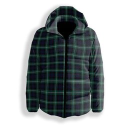 ScotsTee Shop Scottish Baillie of Polkemmet Modern Premium Tartan Down Jacket Winter White Duck Down Plaid