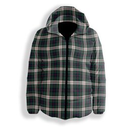 ScotsTee Shop Scottish Blair Dress Modern Premium Tartan Down Jacket Winter White Duck Down Plaid