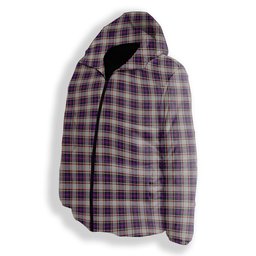 ScotsTee Shop Scottish Bruce of Kinnaird Dress (Dance) Premium Tartan Down Jacket Winter White Duck Down Plaid