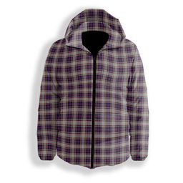 ScotsTee Shop Scottish Bruce of Kinnaird Dress (Dance) Premium Tartan Down Jacket Winter White Duck Down Plaid