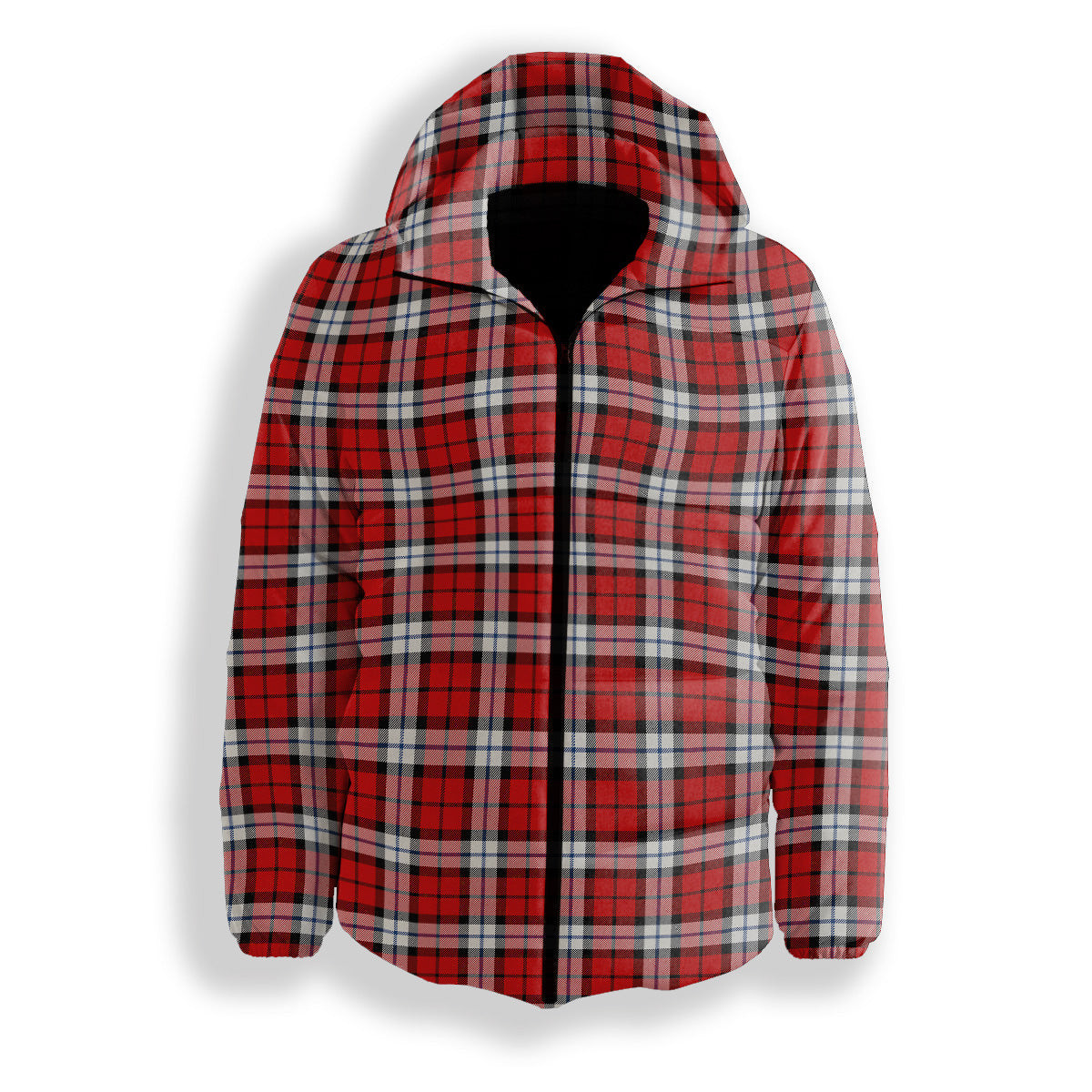 ScotsTee Shop Scottish Brodie Dress Modern Premium Tartan Down Jacket Winter White Duck Down Plaid
