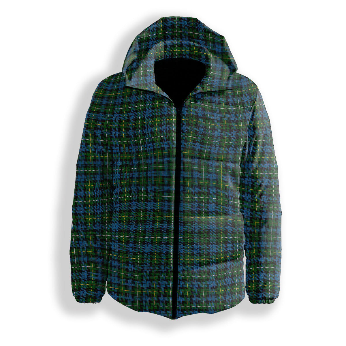 ScotsTee Shop Scottish Campbell of Argyll Ancient Premium Tartan Down Jacket Winter White Duck Down Plaid