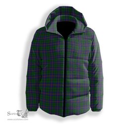 ScotsTee Shop Scottish Carmichael Premium Tartan Down Jacket Winter White Duck Down Plaid