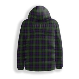 ScotsTee Shop Scottish Clark of Ulva Premium Tartan Down Jacket Winter White Duck Down Plaid