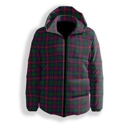 ScotsTee Shop Scottish Cairns of Finavon Premium Tartan Down Jacket Winter White Duck Down Plaid