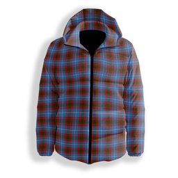 ScotsTee Shop Scottish Congilton Premium Tartan Down Jacket Winter White Duck Down Plaid
