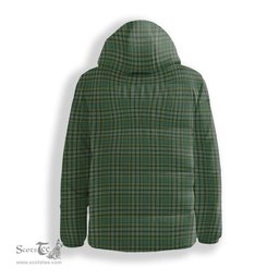ScotsTee Shop Scottish Currie of Balilone Premium Tartan Down Jacket Winter White Duck Down Plaid
