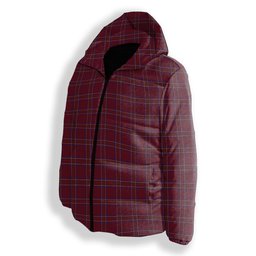 ScotsTee Shop Scottish Burnett of Leys Hunting Premium Tartan Down Jacket Winter White Duck Down Plaid