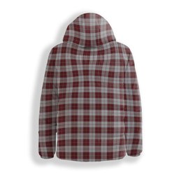 ScotsTee Shop Scottish Cunningham Dress Burgundy Dance Premium Tartan Down Jacket Winter White Duck Down Plaid