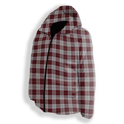 ScotsTee Shop Scottish Cunningham Dress Burgundy Dance Premium Tartan Down Jacket Winter White Duck Down Plaid