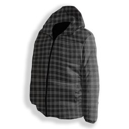 ScotsTee Shop Scottish Clergy Breacan na’n Clearach Premium Tartan Down Jacket Winter White Duck Down Plaid