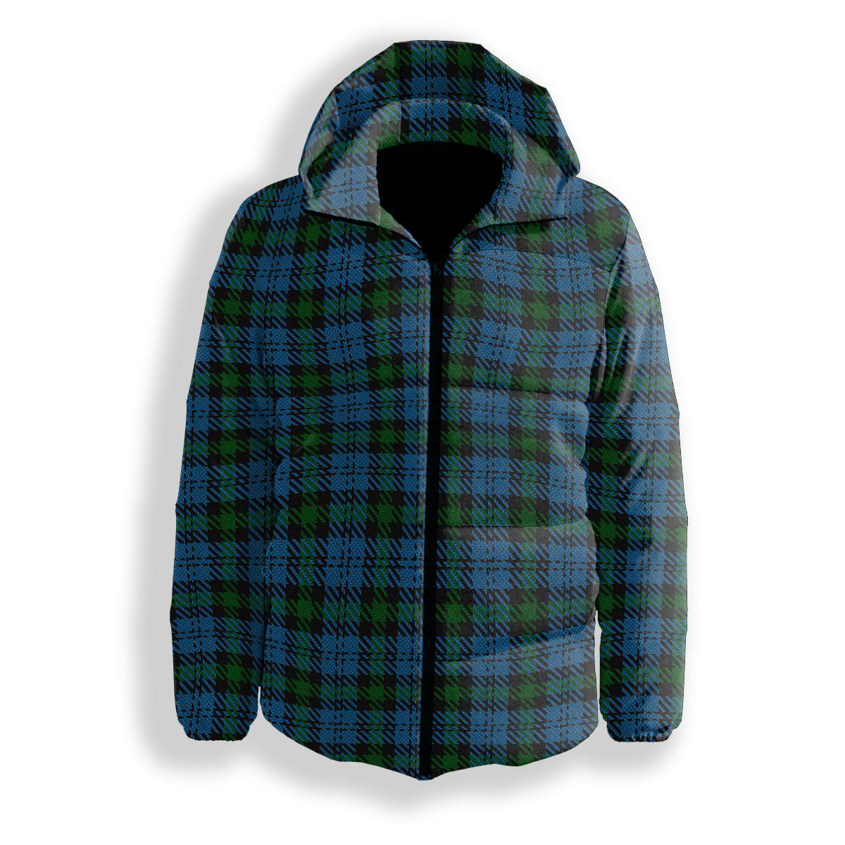 ScotsTee Shop Scottish Campbell of Glenlyon Premium Tartan Down Jacket Winter White Duck Down Plaid