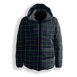 ScotsTee Shop Scottish Campbel of Cawdor Modern Premium Tartan Down Jacket Winter White Duck Down Plaid