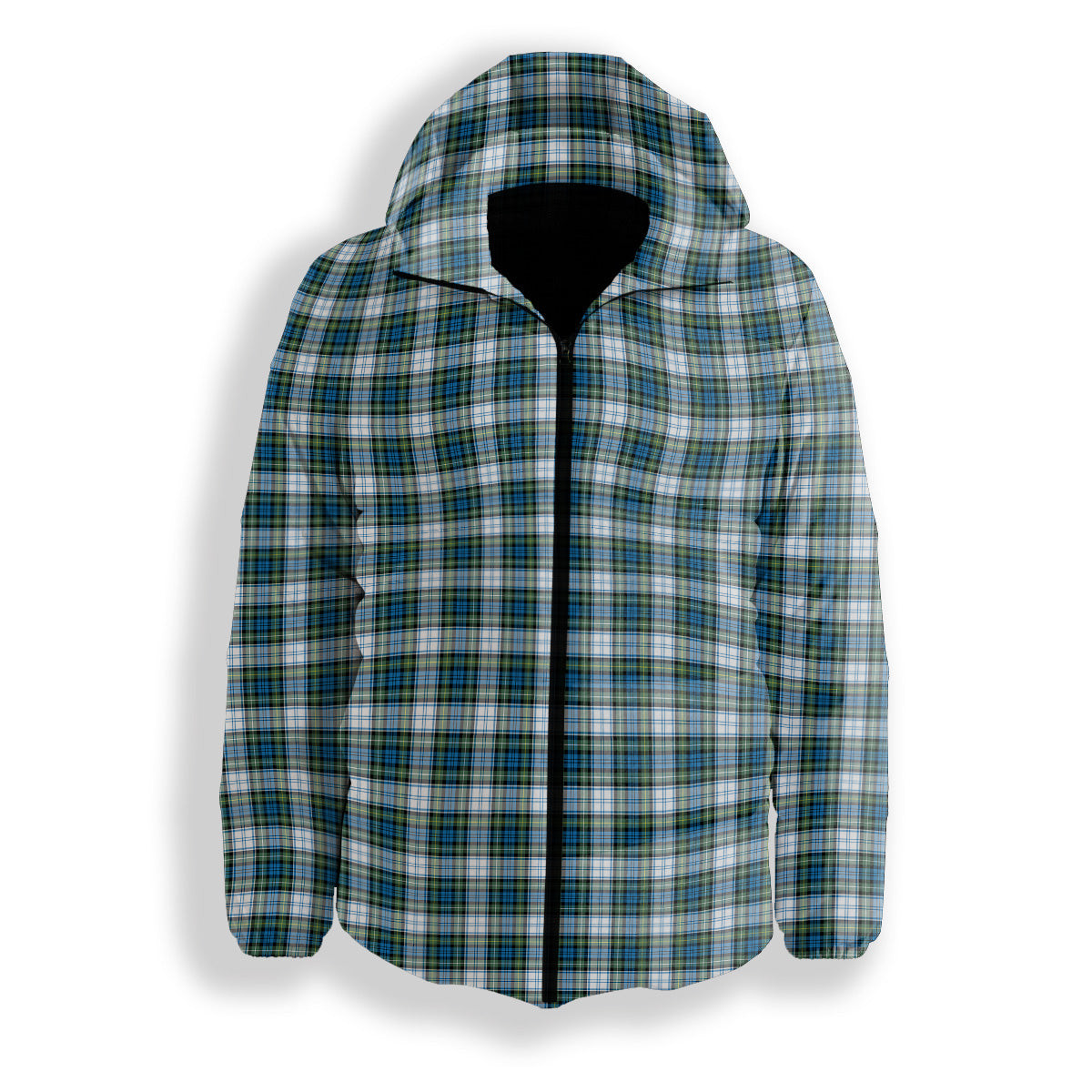 ScotsTee Shop Scottish Campbell Dress Ancient 02 Premium Tartan Down Jacket Winter White Duck Down Plaid