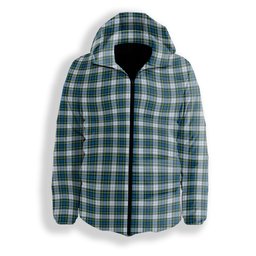 ScotsTee Shop Scottish Campbell Dress Ancient 02 Premium Tartan Down Jacket Winter White Duck Down Plaid
