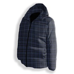 ScotsTee Shop Scottish Clark (Clergy) Modern Clan Premium Tartan Down Jacket Winter White Duck Down Plaid