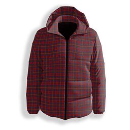 ScotsTee Shop Scottish Cameron of Locheil 1930 Premium Tartan Down Jacket Winter White Duck Down Plaid