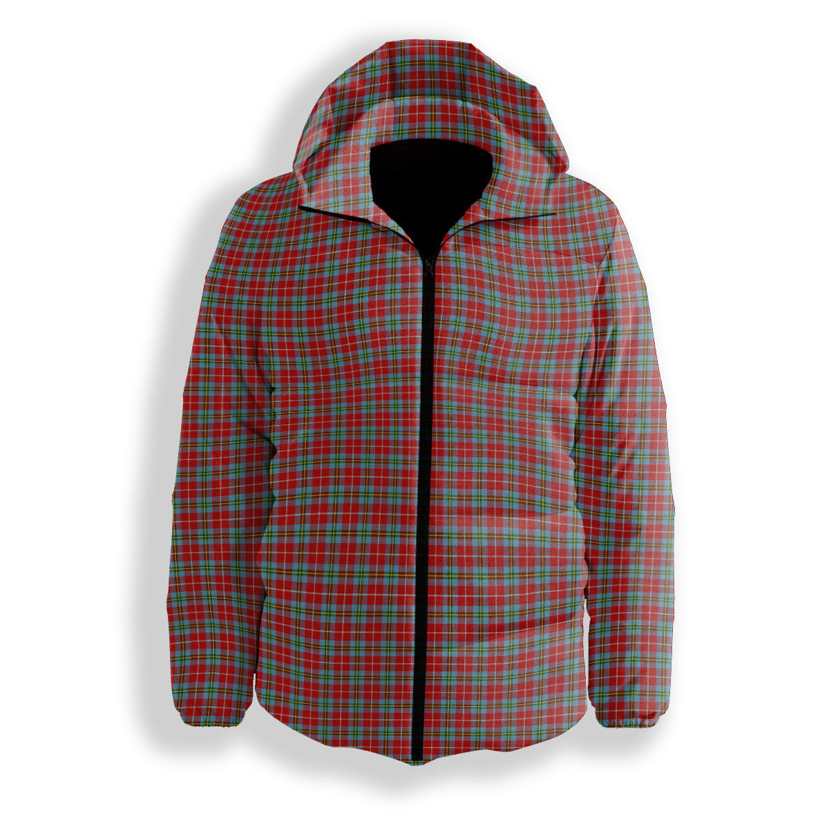 ScotsTee Shop Scottish Christie (London) Premium Tartan Down Jacket Winter White Duck Down Plaid
