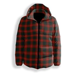 ScotsTee Shop Scottish Douglas of Roxburgh Premium Tartan Down Jacket Winter White Duck Down Plaid