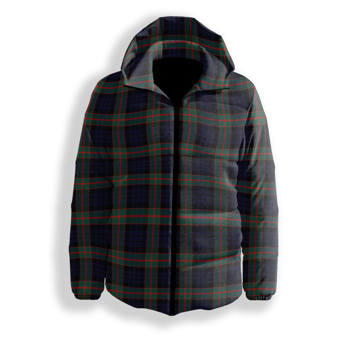 ScotsTee Shop Scottish Fletcher of Dunans Modern Premium Tartan Down Jacket Winter White Duck Down Plaid