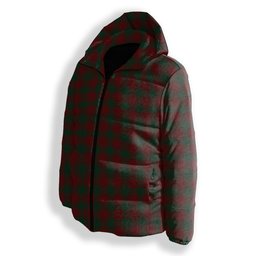 ScotsTee Shop Scottish Donachie of Brockloch Premium Tartan Down Jacket Winter White Duck Down Plaid