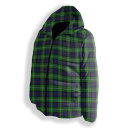 ScotsTee Shop Scottish Davidson of Tulloch Premium Tartan Down Jacket Winter White Duck Down Plaid