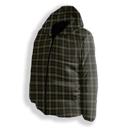ScotsTee Shop Scottish Forbes of Druminnor Premium Tartan Down Jacket Winter White Duck Down Plaid
