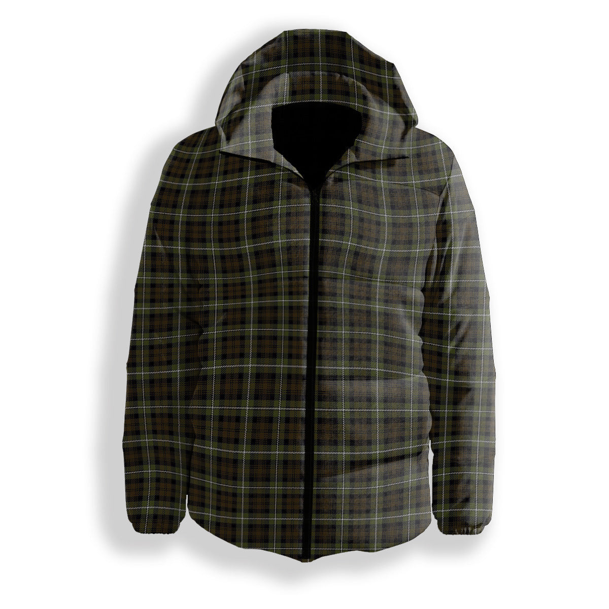 ScotsTee Shop Scottish Forbes of Druminnor Premium Tartan Down Jacket Winter White Duck Down Plaid