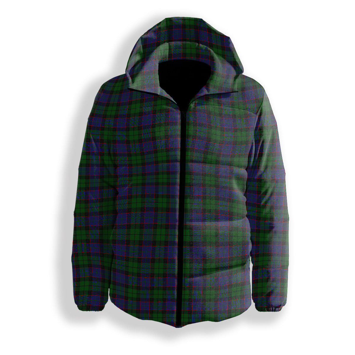 ScotsTee Shop Scottish Ferguson of Balquhidder Premium Tartan Down Jacket Winter White Duck Down Plaid