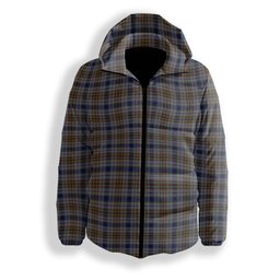 ScotsTee Shop Scottish Gayre Hunting Premium Tartan Down Jacket Winter White Duck Down Plaid