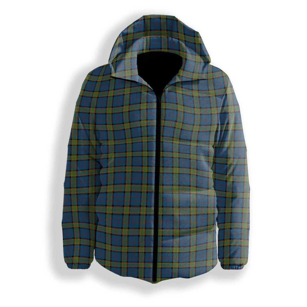 ScotsTee Shop Scottish Dalrymple M of Oxenfoord Premium Tartan Down Jacket Winter White Duck Down Plaid