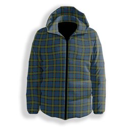 ScotsTee Shop Scottish Dalrymple M of Oxenfoord Premium Tartan Down Jacket Winter White Duck Down Plaid