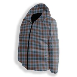 ScotsTee Shop Scottish Gayre Hunting Ancient Premium Tartan Down Jacket Winter White Duck Down Plaid