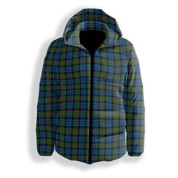 ScotsTee Shop Scottish Fletcher of Dunans Ancient Premium Tartan Down Jacket Winter White Duck Down Plaid